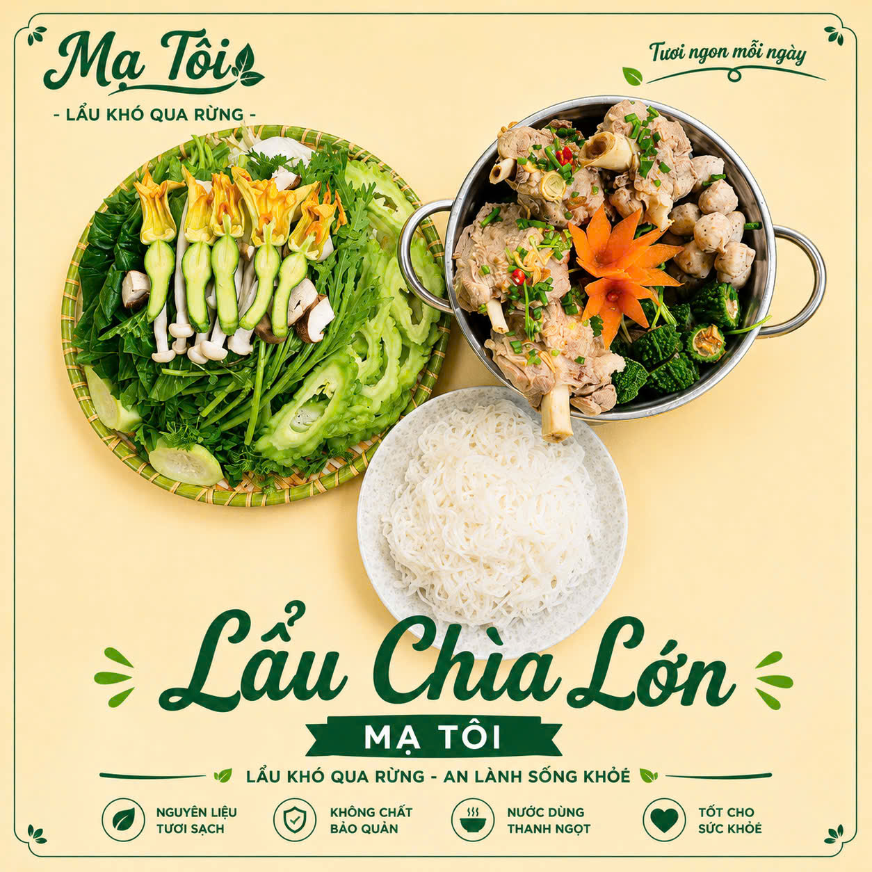 Lẩu Khổ Qua Rừng Sườn Chìa Đặc Biệt